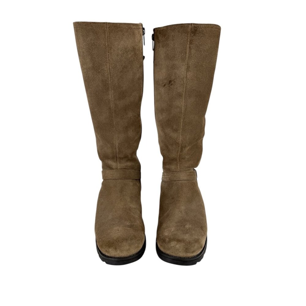 Ugg Jillian Suede Riding Boots Size 8 Sherpa Tan Brown Casual Winter Outdoors - Picture 2 of 16